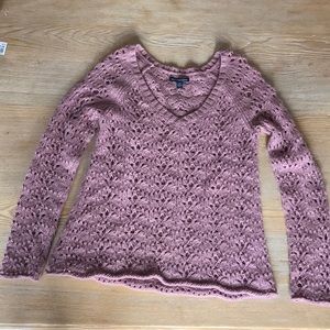 American Eagle Chunky Knit Vneck Pullover Sweater